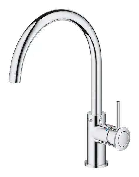 Baterie bucatarie Grohe BauClassic 30577000, inalta, tip C, monocomanda, Crom
