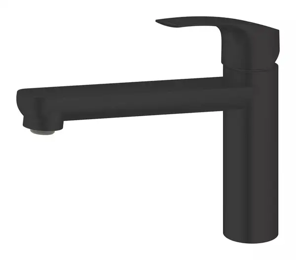 Baterie bucatarie Grohe Eurosmart 304632430, medie, tip L, monocomanda, Negru mat