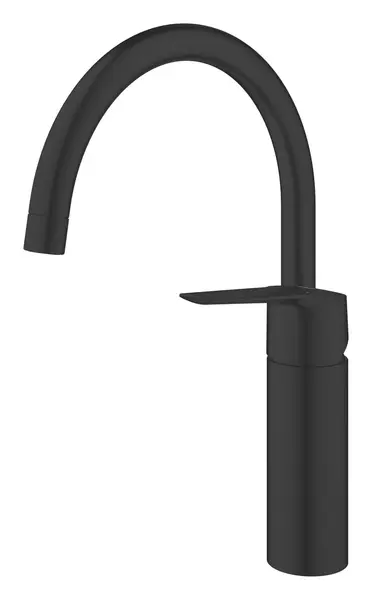 Baterie bucatarie Grohe Start 304692430, inalta, tip C, pivotanta, monocomanda, Negru mat