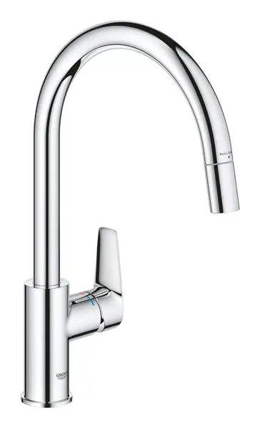 Baterie bucatarie Grohe StartEdge 30551000, inalta, tip C, dus extractabil, monocomanda, Crom