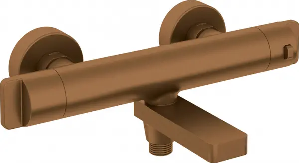 Baterie cada bronz periat, termostata, Deante Therm