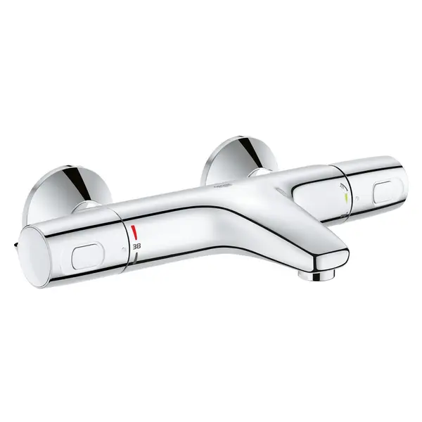 Baterie cada cu termostat Grohe 34227002, Precision Trend Mixer 1/2, montaj pe perete, cartus ceramic, limitator debit, diverter, Crom