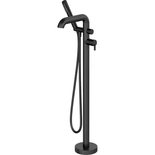 Baterie cada freestanding culoare neagra Deante Silia