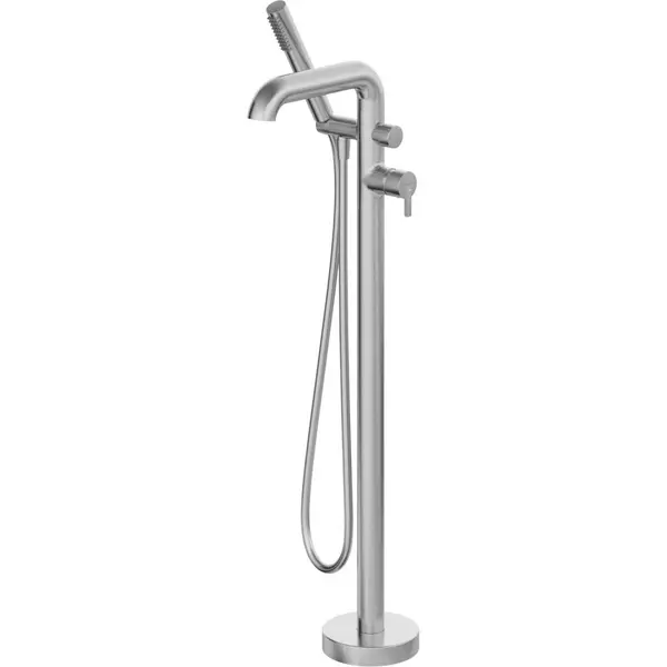Baterie cada freestanding culoare otel slefuit Deante Silia