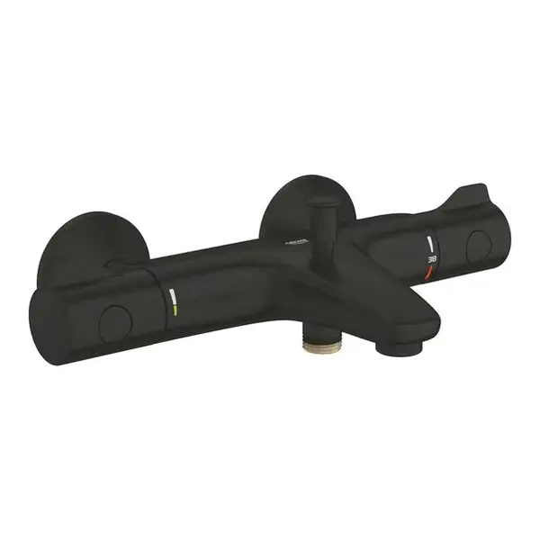 Baterie cada Grohe 1022032430, Grohtherm 800, montare pe perete, termostat, cartus ceramic, Negru mat