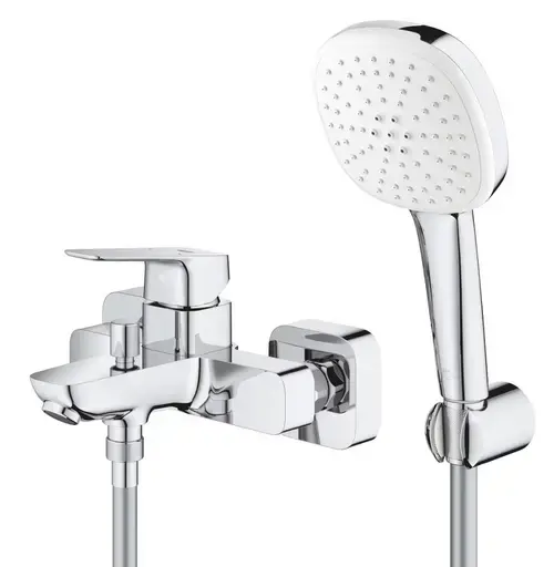 Baterie cada Grohe Cubeo 1018140000, aparenta, set dus, Crom