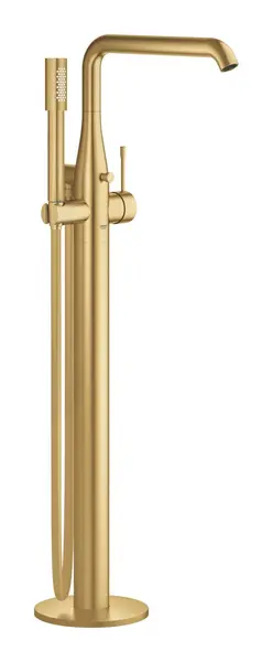 Baterie cada Grohe Essence 25248GN1, 1/2 inch, pe podea, set dus, necesita valva, mat, Auriu