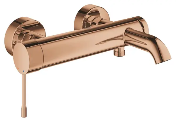 Baterie cada Grohe New Essence 33624DA1, 1/2 inch, monocomanda, cartus ceramic, diverter, protectie reflux, lucios, Warm sunset