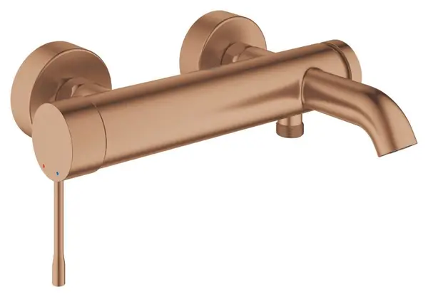 Baterie cada Grohe New Essence 33624DL1, 1/2 inch, monocomanda, cartus ceramic, diverter, protectie reflux, mat, Warm sunset
