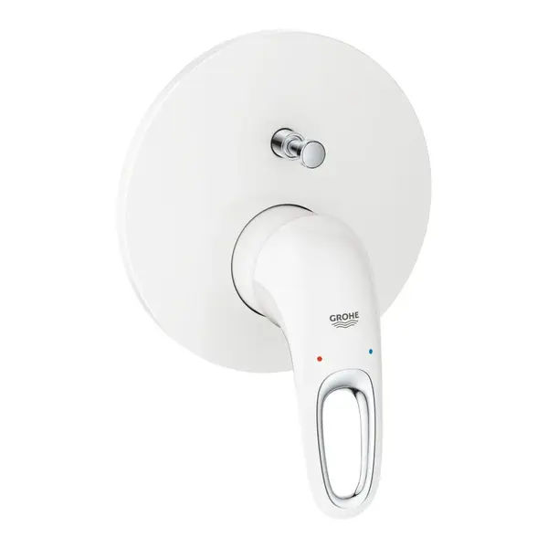 Baterie cada incastrata culoare alba, cu 2 cai, Grohe Eurostyle