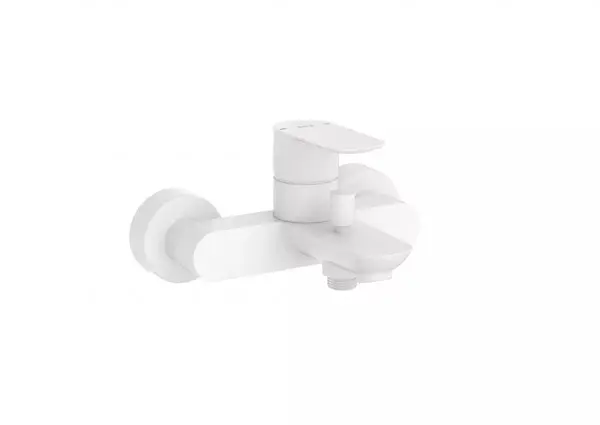 Baterie cada Roca Cala A5A026EB00, aparenta, diverter, Alb mat