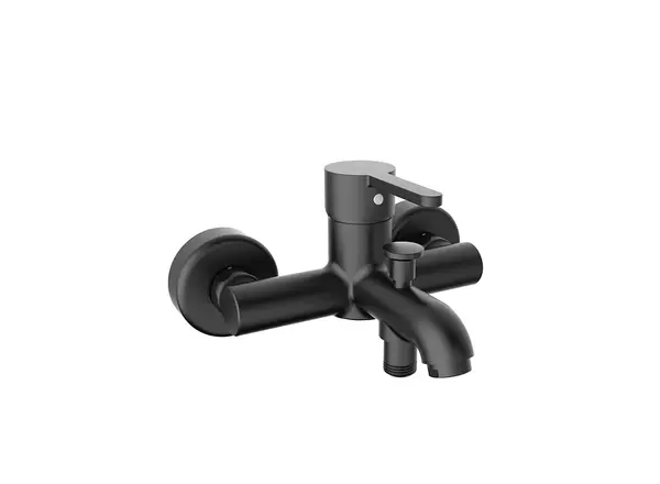 Baterie cada Roca Carelia A5A028ANBK, aparenta, diverter, Negru mat