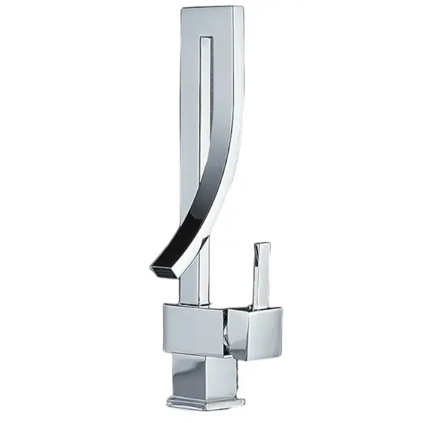 Baterie Chiuveta Baie Bucatarie, Finisaj Crom Lucios, Model Elegant Cascada, Dimensiune 35 cm