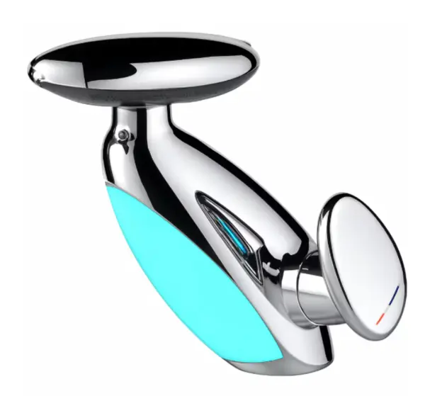 Baterie chiuveta baie premium CROM 4 tipuri de Jet cap retractabil Iluminare LED control inteligent al apei