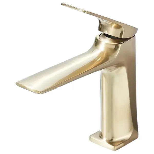 Baterie Chiuveta Lavoar Baie BisDesign , Material Premium, Stil Modern, Finisaj Auriu Mat, Dimensiune 17 cm