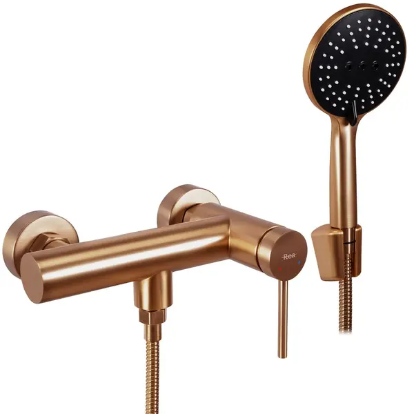 Baterie de duș REA Foss/Clif Brush Copper