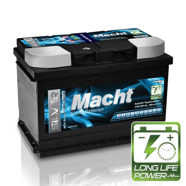 Baterie de pornire MACHT SILVER POWER 12V 75Ah 750 A 278x175x190mm