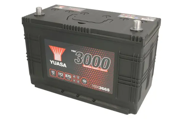 Baterie de pornire YUASA YBX3665 3000 Series Super Heavy Duty 112Ah 12V