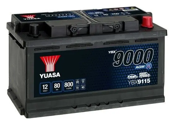 Baterie de pornire YUASA YBX9115 AGM 80Ah 12V