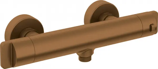 Baterie dus bronz periat, termostata, Deante Therm