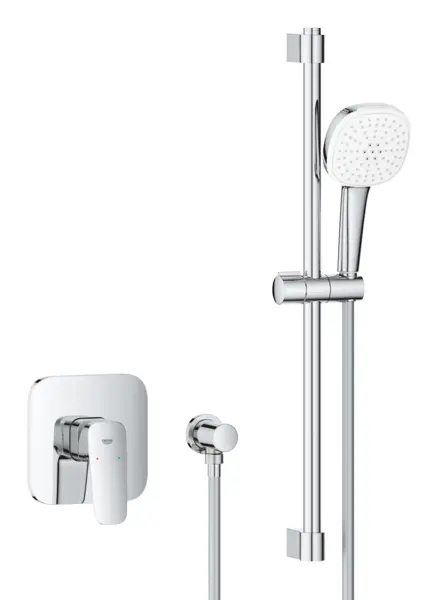 Baterie dus Grohe Cubeo, incastrata, set dus, crom, 1053350000