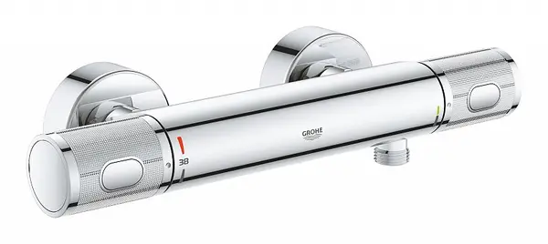 Baterie dus Grohe Precision Feel 34790000, 1/2, aparenta, termostat, anti-oparire, limitator presiune, EcoButton, Crom