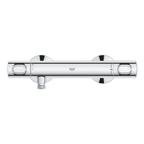 Baterie dus Grohe Precision Flow 34840000, 1/2, aparenta, termostat, protectie oparire, EcoButton, filtru impuritati, Crom