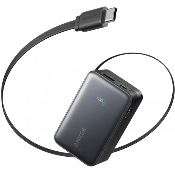 Baterie Externa Anker Nano, 10000mAh, 45W, QC + PD, 1 x USB-A - 1 x USB-C, Neagra A1638H11