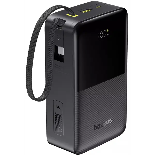 Baterie Externa Baseus EnerFill Bipow2 Pro, 30000mAh, 22.5W, QC + PD, 1 x USB-A - 2 x USB-C, Neagra E0028100