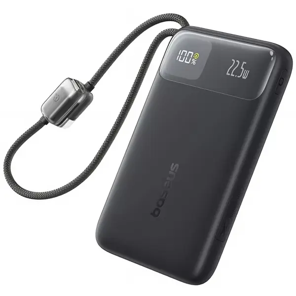 Baterie Externa Baseus EnerFill FC11, 10000mAh, 22.5W, QC + PD, 1 x Lightning - 1 x USB-A - 2 x USB-C, Neagra E0027R04
