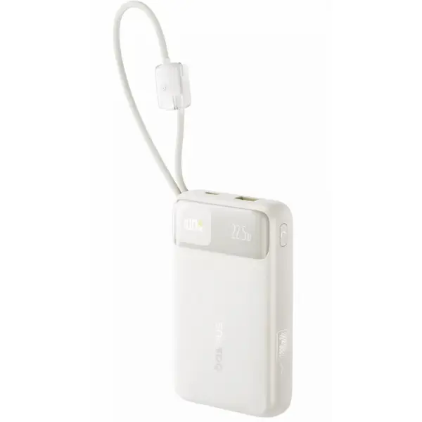 Baterie Externa Baseus EnerFill FC11, 20000mAh, 22.5W, QC + PD, 1 x Lightning - 1 x USB-A - 2 x USB-C, Bej E0027S05