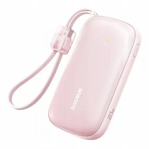 Baterie Externa Baseus EnerFill FC21 Qpow 3 Ultra, 10000mAh, 22.5W, QC + PD, 1 x USB-A - 1 x USB-C, E0027L02 (Roz)