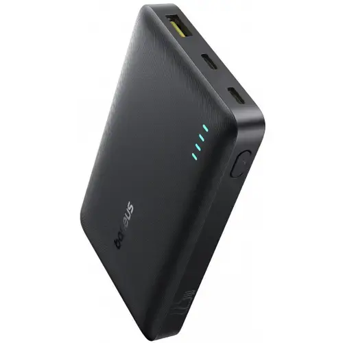 Baterie Externa Baseus EnerFill FP21, 10000mAh, 22.5W, QC + PD, 1 x USB-A - 2 x USB-C, P1008210D123-00 (Negru)