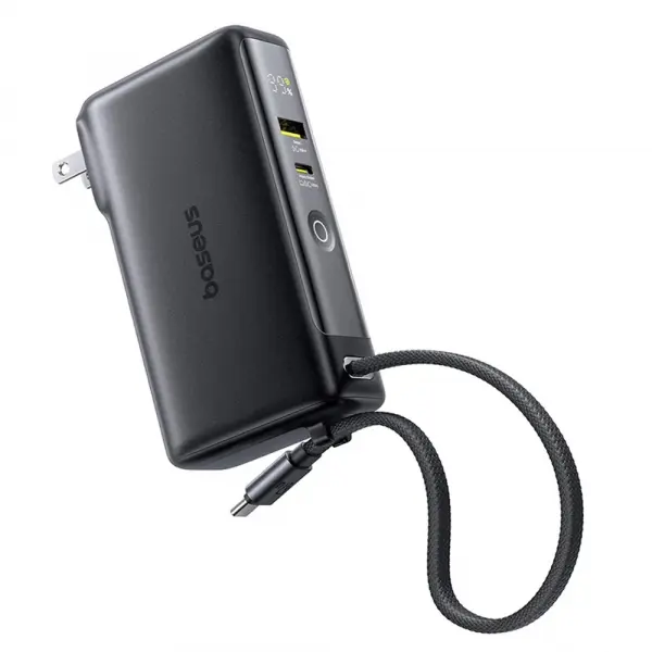Baterie Externa Baseus Nomos NT11 Omni US, 10000mAh, 67W, QC + PD, 1 x USB-A - 2 x USB-C, Neagra P10078807123-00