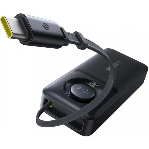 Baterie Externa Baseus OS Free2Pull P10073701123-00, 10000 mAh, 30 W, QC + PD, 2 x USB-C (Negru)