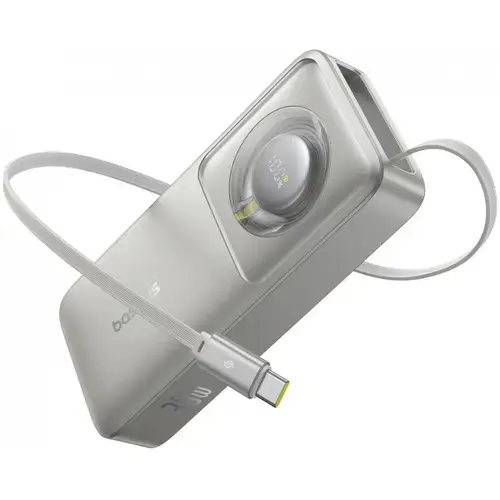 Baterie Externa Baseus OS Free2Pull P10073701843-00, 10000 mAh, 30W, QC + PD, 2 x USB-C (Gri)
