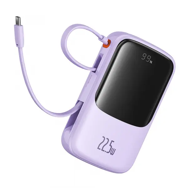Baterie Externa Baseus Qpow Pro+, 10000mAh, 22.5W, QC + PD, 1 x USB-A - 2 x USB-C, Mov P10067101513-00