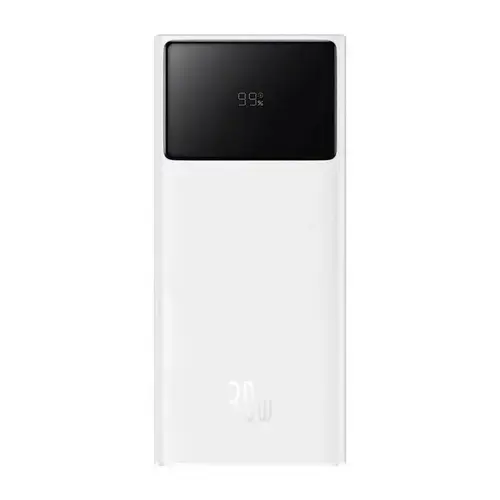 Baterie externa Baseus Star-Lord Digital, 20000 mAh, 2x USB, 1x USB-C, 30 W, Display (Alb)