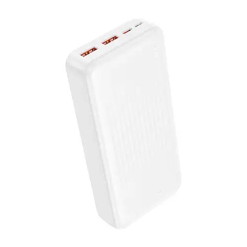 Baterie externa Borofone BJ80A, 20000 mAh, 2x USB, 1x USB-C, 22.5 W (Alb)