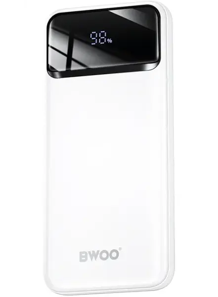 Baterie Externa BWOO BO-P34, 10000mAh, 22.5W, QC + PD, 1 x USB-C - 2 x USB-A, Alba