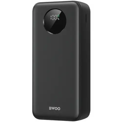 Baterie Externa BWOO BO-P64, 30000mAh, 22.5W, QC + PD, 1 x USB-C - 2 x USB-A (Negru)
