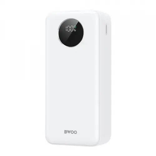 Baterie Externa BWOO BO-P64, 30000mAh, 22.5W, QC + PD, 1 x USB-C - 2 x USB-A (Alb)
