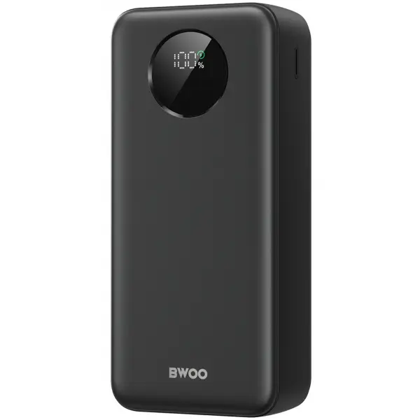 Baterie Externa BWOO BO-P64, 30000mAh, 22.5W, QC + PD, 1 x USB-C - 2 x USB-A, Neagra