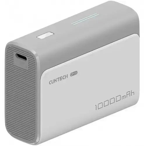 Baterie Externa Cuktech CP13, 10000mAh, 30W, QC + PD, 1 x USB-A - 1 x USB-C (Gri)