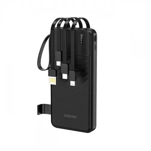 Baterie Externa Dudao K11, 10000mAh, 10W, 1 x Lightning - 1 x microUSB - 1 x USB-A - 1 x USB-C (Negru)
