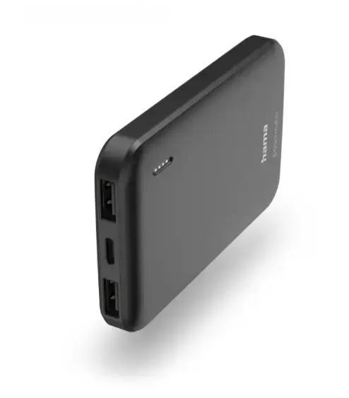 Baterie externa HAMA inchPocket 5inch Power Pack, 5000 mAh, Iesiri: 2x USB-A (Negru)
