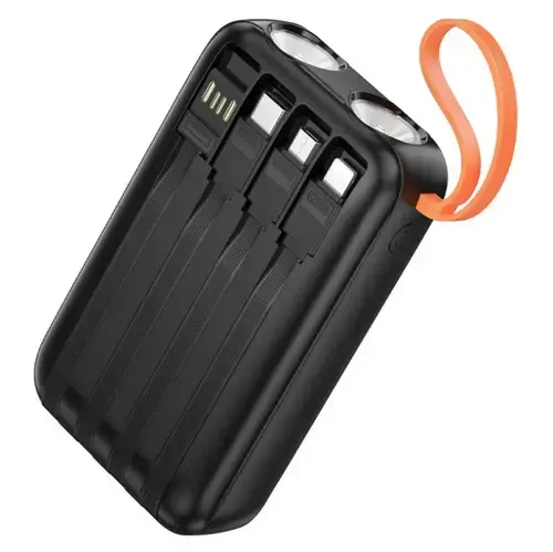 Baterie Externa HOCO J151, 10000mAh, 10W, 1 x Lightning - 1 x microUSB - 1 x USB-A - 1 x USB-C (Negru)