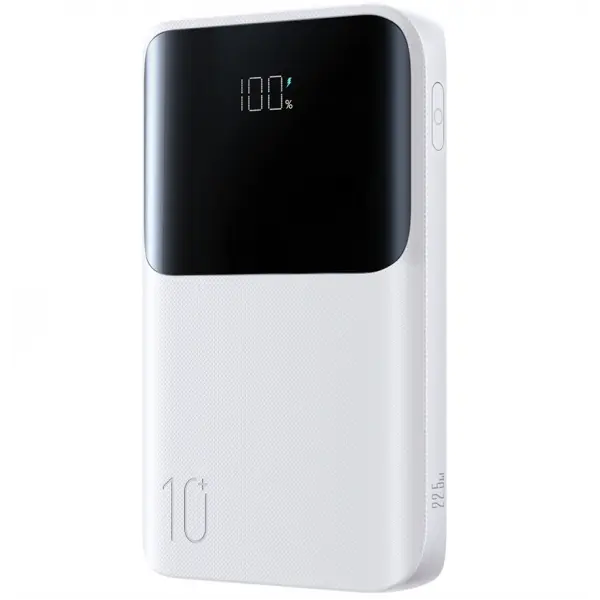 Baterie Externa Joyroom JR-QP191, 10000mAh, 22.5W, QC + PD, 1 x USB-A - 2 x USB-C, Alba