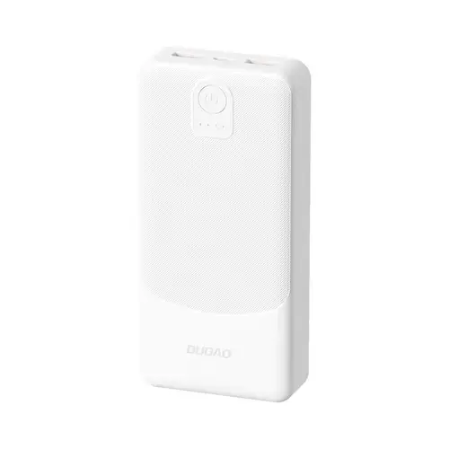 Baterie externa portabila Dudao K10Pro, 20000 mAh, 2A, 2x USB-A, Alb