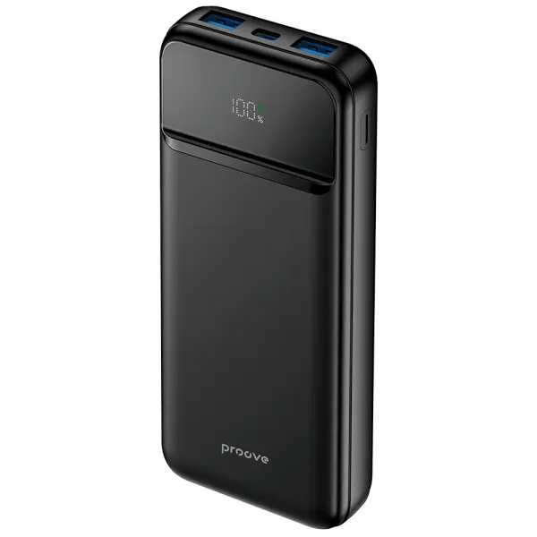 Baterie Externa Proove Illuminator 2, 10000mAh, 22.5W, QC + PD, 2 x USB-A - 1 x USB-C, Neagra PBIP10212201